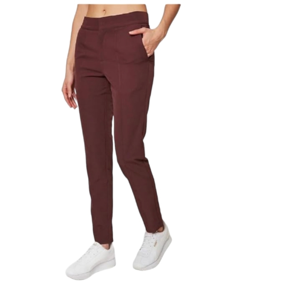 Mondetta Womens Lined Tailored Pant High-Rise Comfort Stretch 4 camp hiking